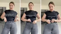 TikToker reveals hack for high-waisted jeans that are a little too snug: 'You just changed my life'