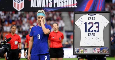 Two-time World Cup winner Julie Ertz played her final match for the United States on Thursday