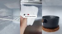 Zero waste creator explains hack to easily remove ice build up from freezer