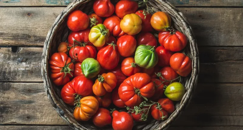 heirloom tomatoes, concept of anti-inflammatory foods for weight loss