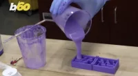The robot was made out of a silicone mold