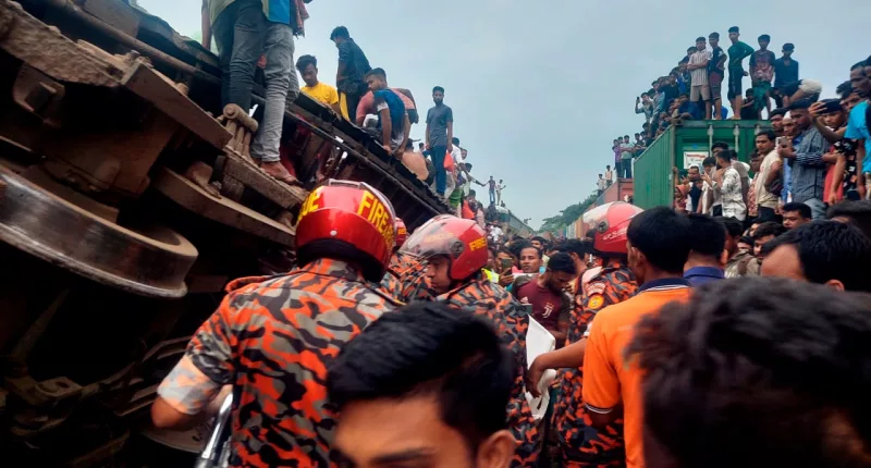 At least 15 dead after train collision in Bangladesh