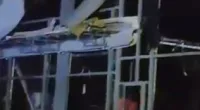 Footage shows the windows blown out of the warehouse