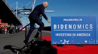 Biden stumbles AGAIN while climbing up stairs to speak in Philadelphia