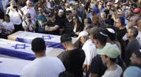 Hundreds of mourners gathered today to honour Brits Lianne Sharabi, 48 and daughters Noiya, 16, and Yahel, 13