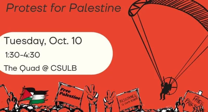 California State University pro-Palestine protest poster sparks fury