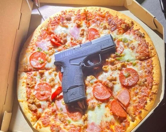 California deputies find handgun on pepperoni pizza in box during traffic stop: troubling topping