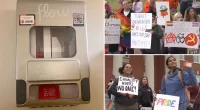Clemson students march over TAMPONS being removed from men's bathroom