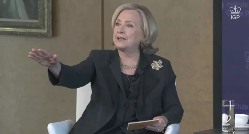 Clinton blasts protestor demanding she denounce Biden's Israel funding