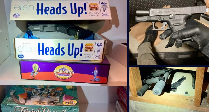 Deputies find guns in walls and board game boxes in raid