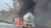Devastating tanker fire shuts down major Pennsylvania highway: video