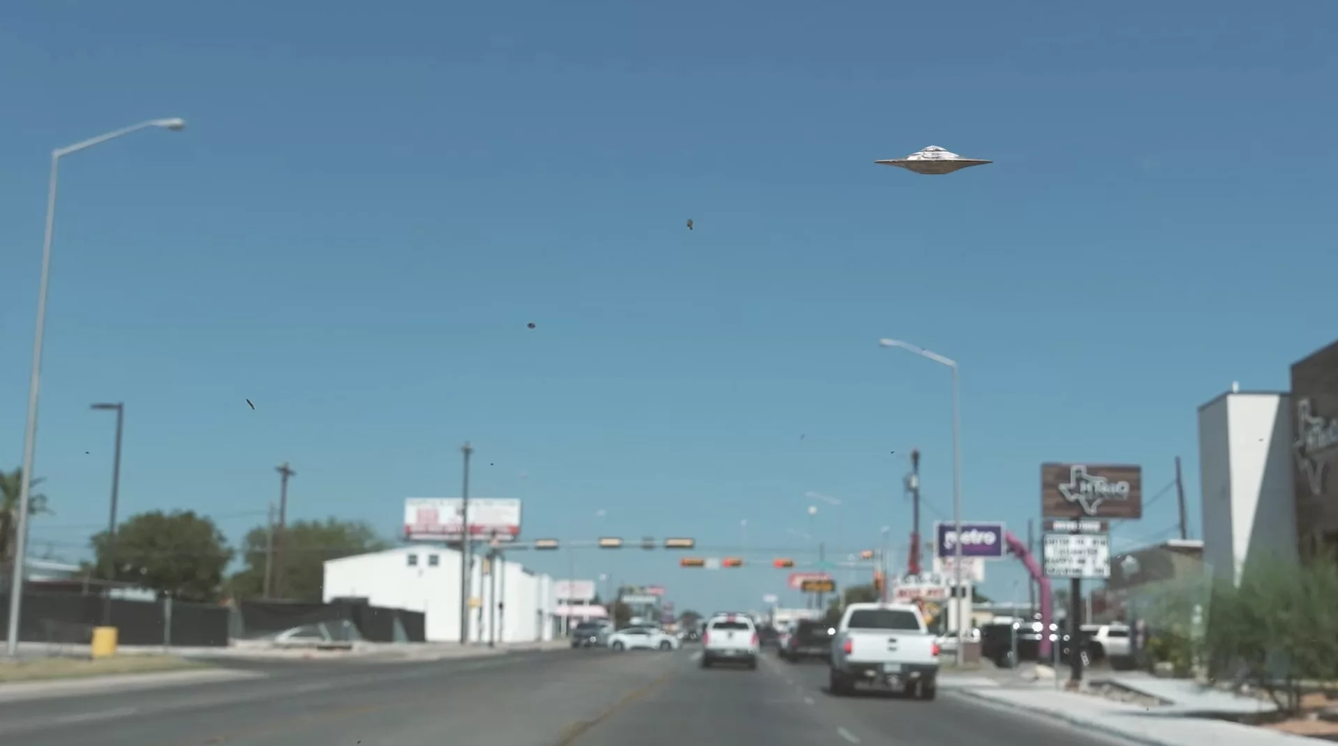 Officials have orchestrated a fake UFO landing in Del Rio, Texas, as a fun joke for people to share on social media