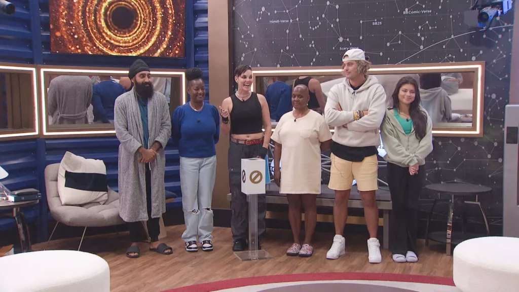 Houseguests standing together in