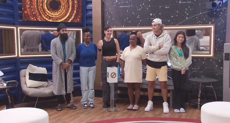 Houseguests standing together in