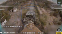 This was the final shot recorded by a Ukrainian drone before blowing up a Russian tank
