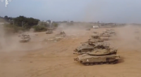 The IDF shared footage of tanks massing the morning after the assault
