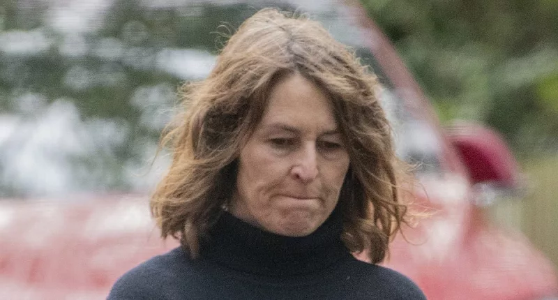 EXC Friends' Helen Baxendale looks sombre after Matthew Perry's death