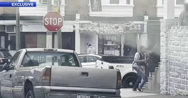 Exclusive video captures smoke shop raid in Philadelphia's Overbook neighborhood.