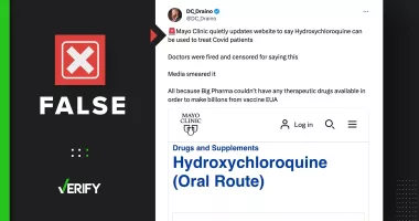 Fact-checking claims about Mayo Clinic hydroxychloroquine webpage