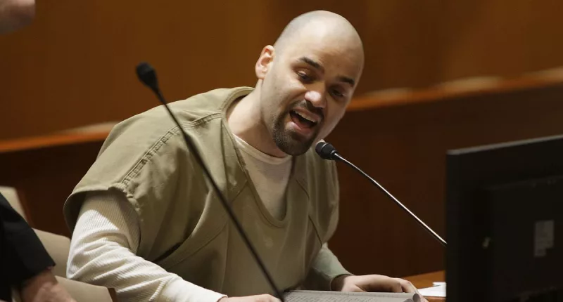 Father who mowed down wife in front of kids shocks court at sentencing