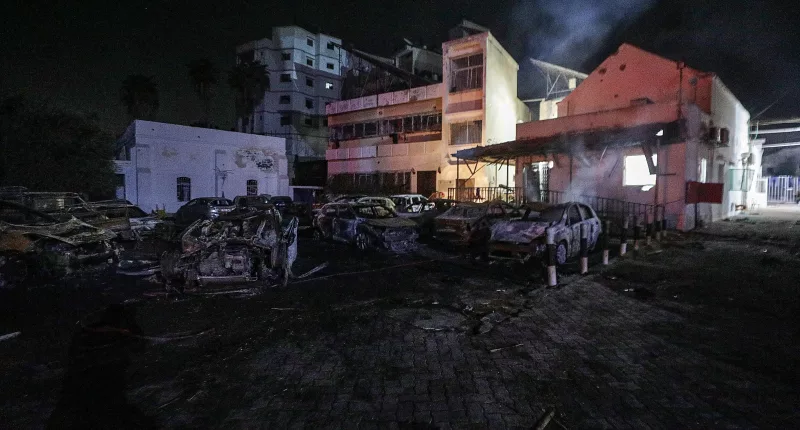 A massive blast hit the al-Ahli Arab hospital in Gaza