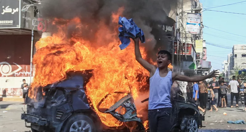 Celebrations have begun in Gaza after the incursion