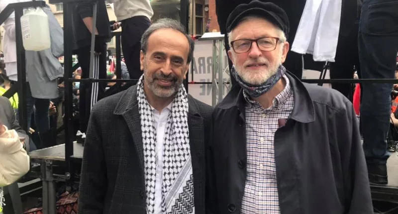 Zaher Birawi and Jeremy Corbyn