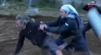 Hilarious moment a nun grapples climate protester to the ground