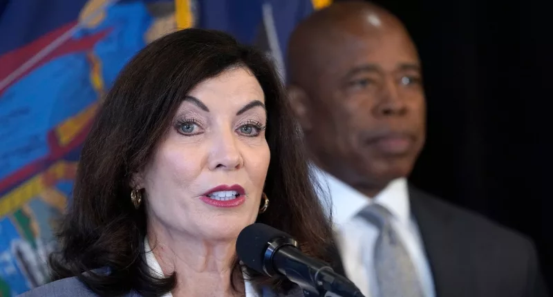 Hochul backs suspending NYC's 'right to shelter' amid migrant influx