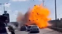 A video of the car explosion has been shared online