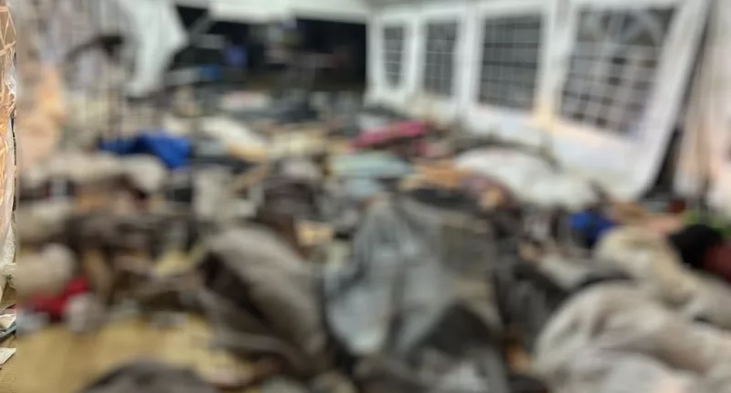 A shocking photo of bodies piled up was shared by Israeli authorities - widely credited as being from the festival massacre