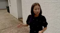 Homeowner Linda Jiang said that she traveled to her rental property to do some yard work and discovered a family of five living inside