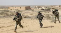 The Nahal Infantry brigade taking part in live firing exercises at their secret desert base 20 miles from Gaza