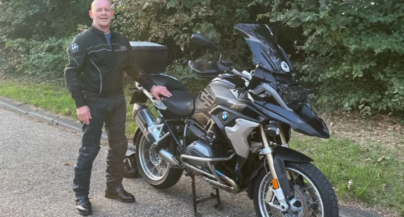 Dave Craker, 62, was bitten by a stowaway snake that hid in his motorbike