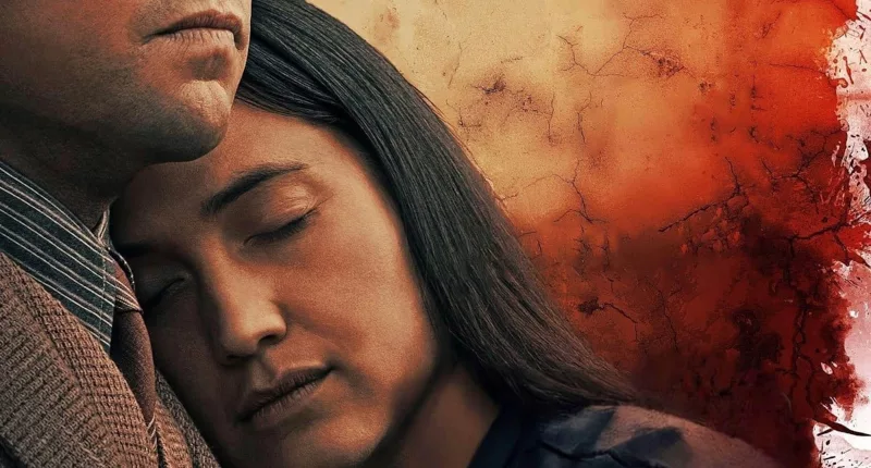 Leonardo DiCaprio and Lily Gladstone in Killers Of The Flower Moon