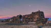 Haunting footage shows a graveyard of abandoned trains left to rust in Bolivia
