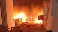 Unverified photographs from inside the hospital following an alleged airstrike