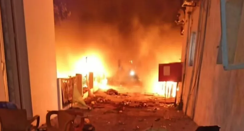 Unverified photographs from inside the hospital following an alleged airstrike