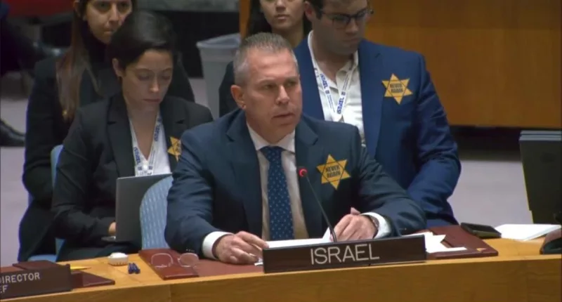 Israel ambassador blasts UN 'silence' over Hamas atrocities; to wear yellow star until terrorists condemned