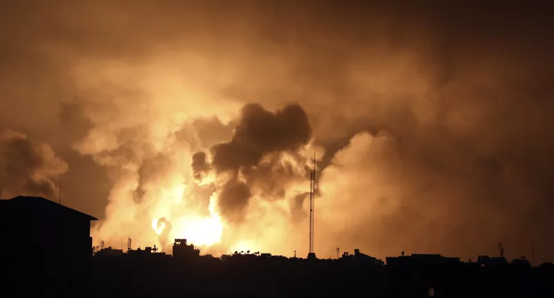 The heaviest bombing yet has seen Gaza battered from land, sea and air