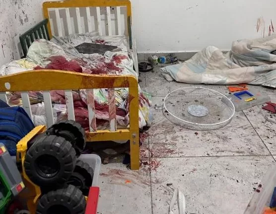 Israel's PM has shared a harrowing image of a child’s blood-drenched bed after Hamas ‘beheaded babies’ in their brutal massacre of Kfar Aza