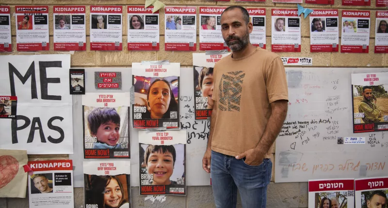 Avichai Brodutch's wife and kids were kidnapped by Hamas on October 7