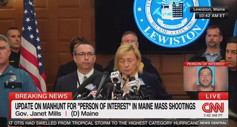 Maine gunman charged with eight counts of murder as hunt continues