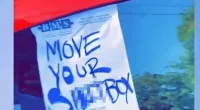Moment Christian tries to retrieve angry note he left on nun's car