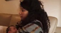 Moment Israeli woman learns husband's body is found during interview