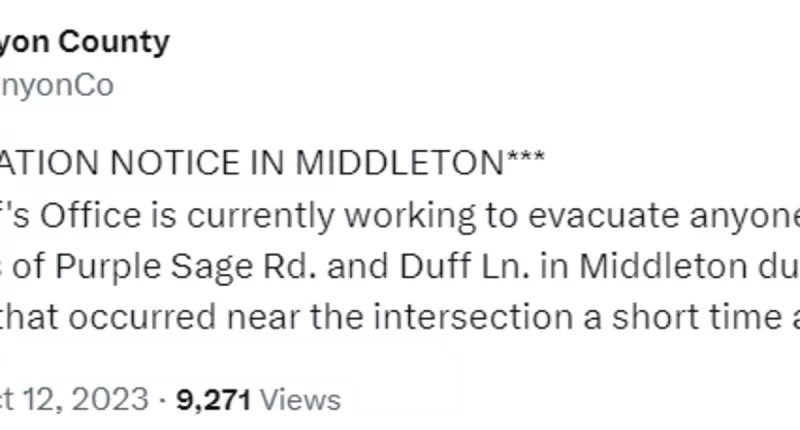 More than 10,000 evacuated from Idaho town after gas line explosion