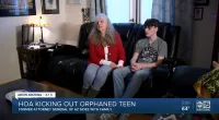 Collin Clabaugh was asked to leave his grandparents' home after the HOA said he was too young to stay there