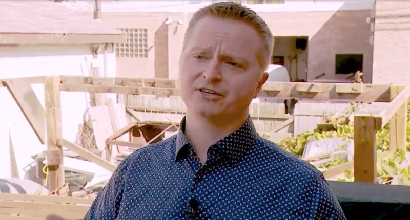 Homeowner Chris Bayer has slammed the condition of his neighbor's yard