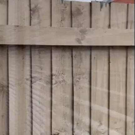 The fence appeared a little odd after the neighbour's paint job