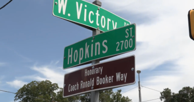 New street sign honors Coach Ronald Booker